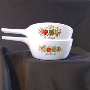 Set of 2 Vintage Corning Ware Spice of Life La Sauge& La Persil